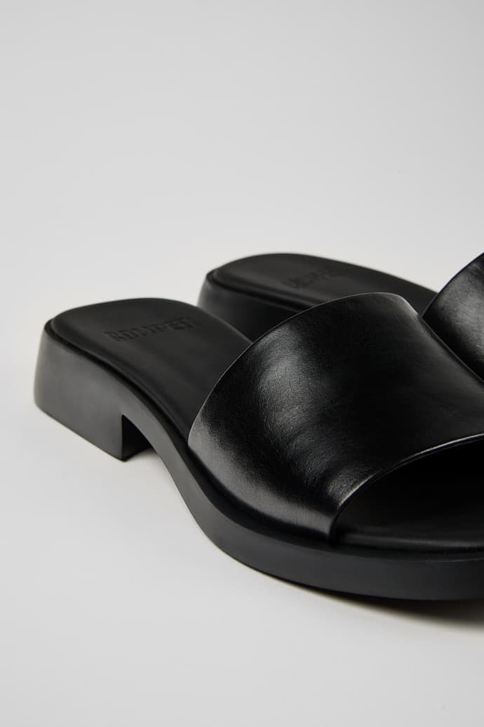 Dana Black Calfskin Leather Sandals for Women - image 1