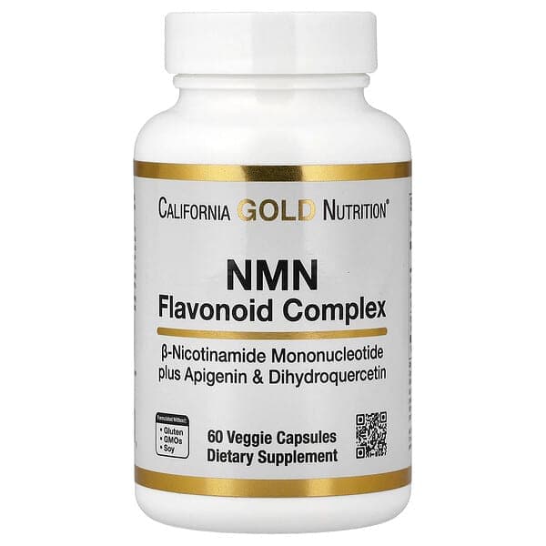 California Gold Nutrition NMN Flavonoid Complex with Apigenin and Dihydroquercetin, 60 Veggie Capsules - image 1