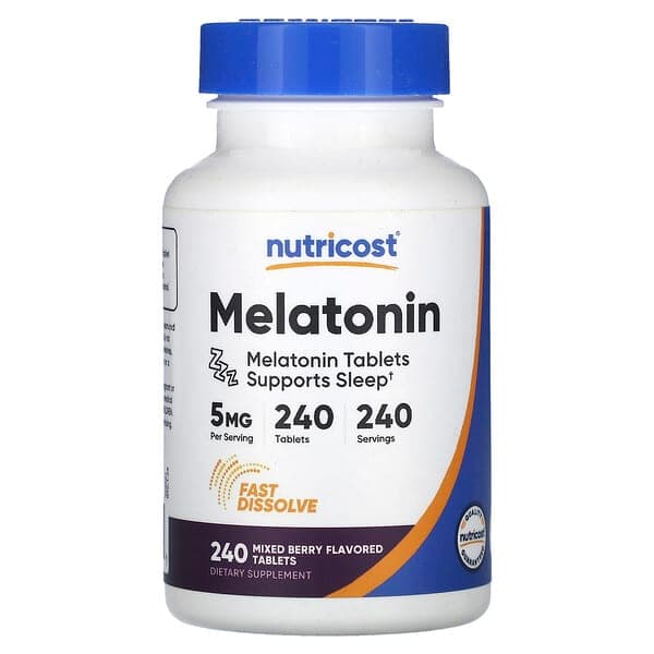 Nutricost Melatonin Mixed Berry 5 mg 240 Tablets - image 1