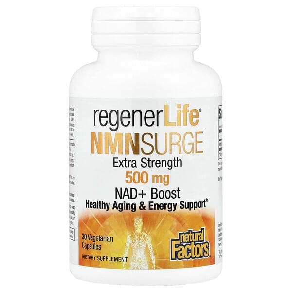 Natural Factors RegenerLife NMN Surge 500 mg 30 Vegetarian Capsules - image 1