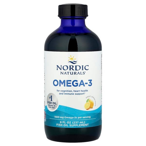 Nordic Naturals, Omega-3, Lemon, 1,560 mg, 8 fl oz (237 ml) - image 1