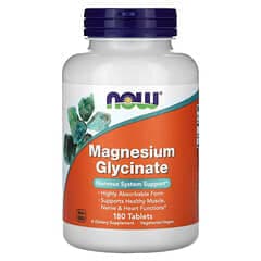 NOW Foods Magnesium Glycinate 100 mg, 180 Tablets - image 1