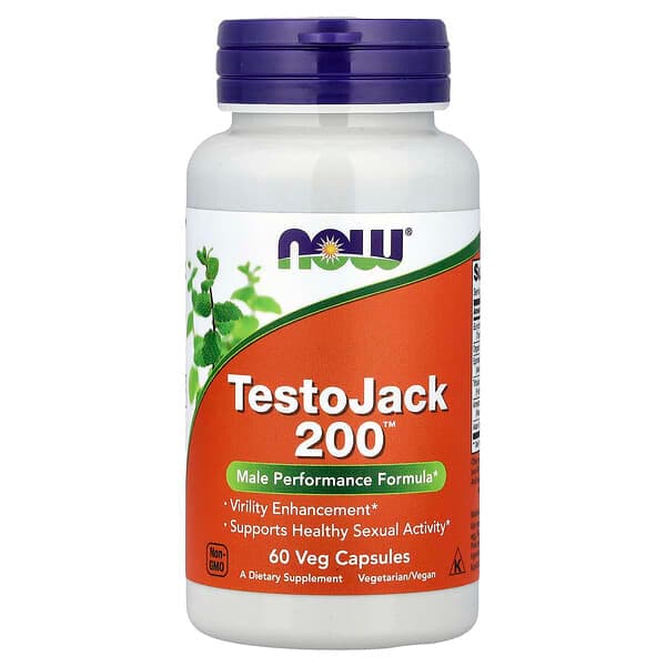 NOW Foods TestoJack 200, 60 Veg Capsules - image 1