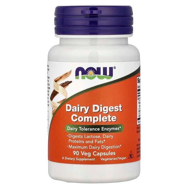 NOW Foods Dairy Digest Complete 90 Veg Capsules - image 1