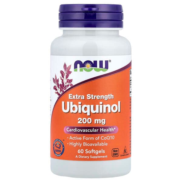 NOW Foods Ubiquinol 200 mg 60 Softgels - image 1