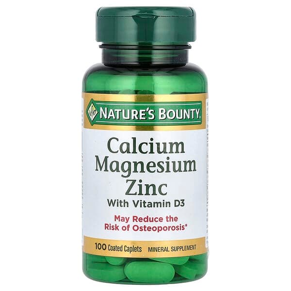 Nature's Bounty Calcium Magnesium Zinc with Vitamin D3 100 Coated Caplets - image 1