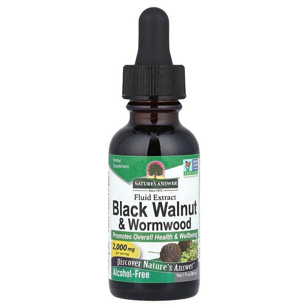 Nature's Answer Black Walnut & Wormwood Fluid Extract Alcohol-Free 1 fl oz (30 ml) - image 1