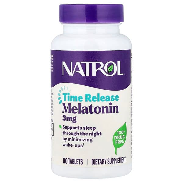 Natrol Melatonin Time Release 3 mg 100 Tablets - image 1