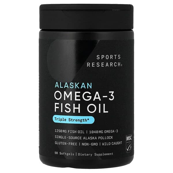 Sports Research Alaskan Omega-3 Fish Oil 90 Softgels - image 1