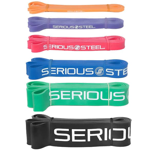 Serious Steel Fitness 41 Inch Resistance Band Complete 6-Piece Set - image 1