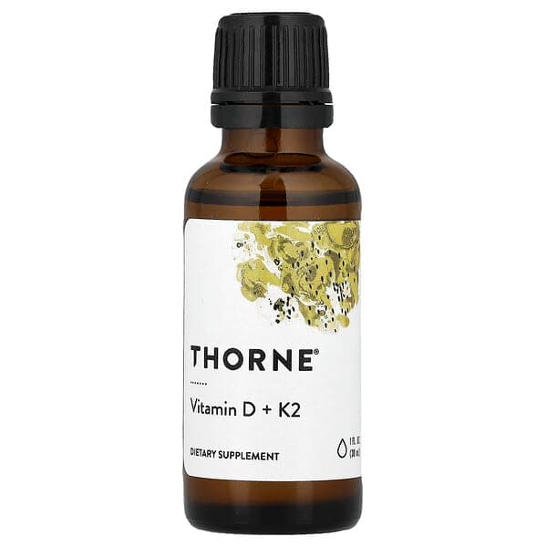 Thorne Vitamin D + K2 Liquid, 1 fl oz (30 ml) - image 1