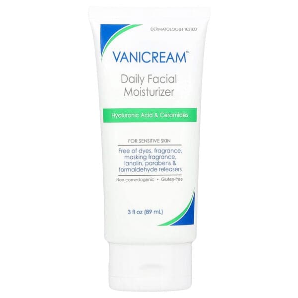Vanicream, Daily Facial Moisturizer For Sensitive Skin, Fragrance Free, 3 fl oz (89 ml) - image 1