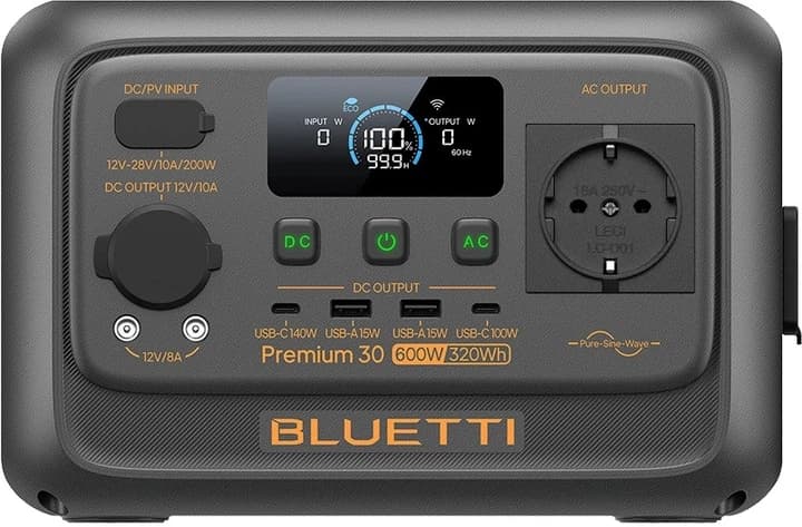 Зарядна станція Bluetti Premium 30 V2 / 600 Вт / 320 Вт⋅год / LiFePO4 (P-PR30V2-EU-GY-BL-010) - image 1