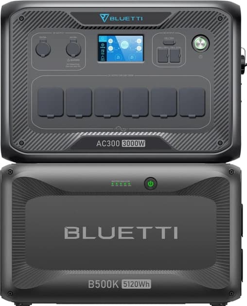 Зарядна станція Bluetti AC300 + Додаткова батарея B500K / 3000 Вт / 5120 Вт⋅год / LiFePO4 (3000W AC300+B500K) - image 1