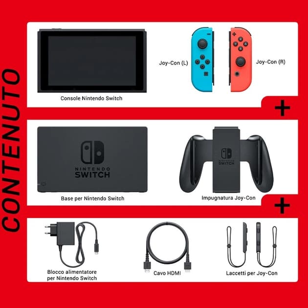 Nintendo Switch Console 15.8 cm (6.2") 32 GB Touchscreen Wi-Fi Blue, Grey, Red - image 1