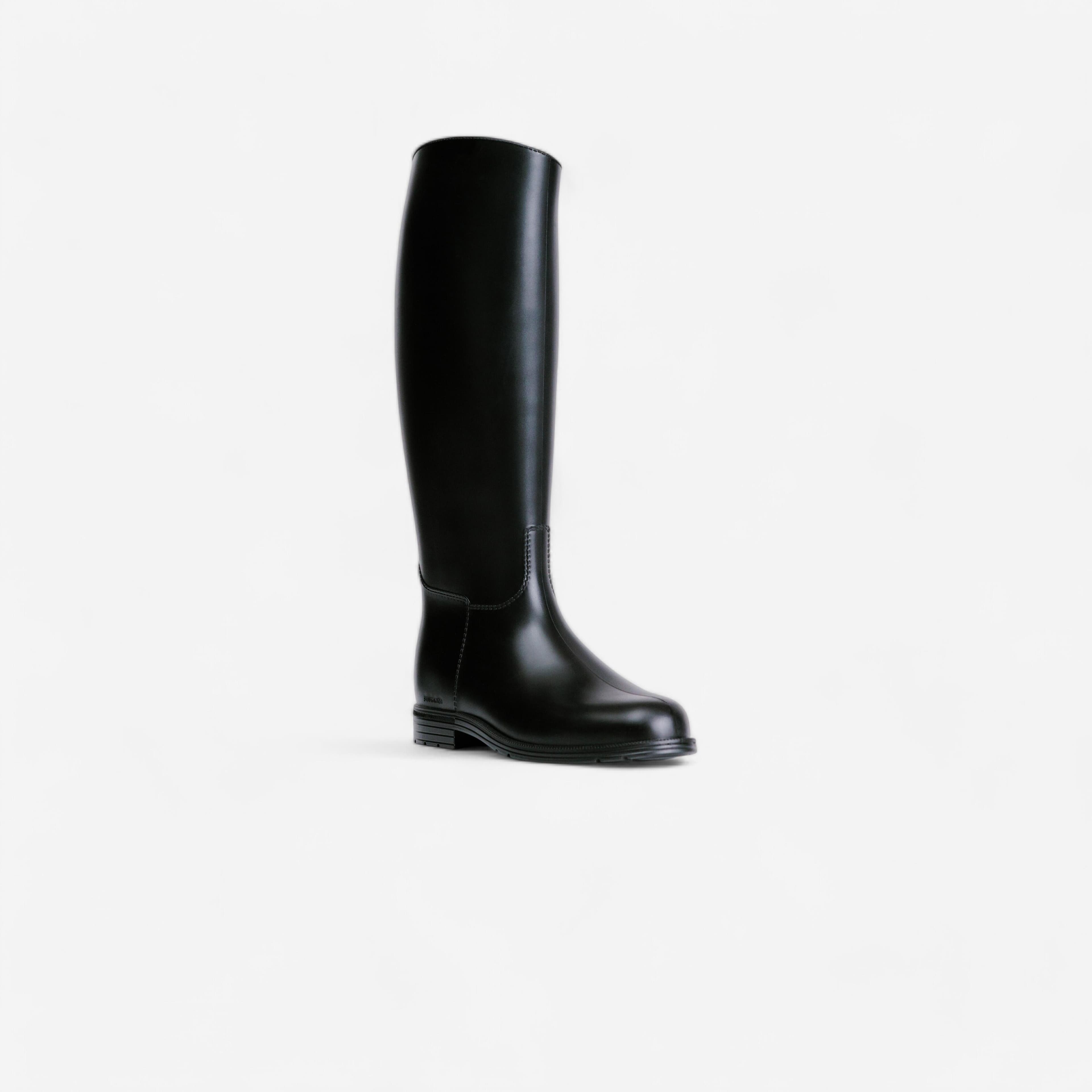 Horse Riding Synthetic Jodhpur Boots 100 Black - image 1