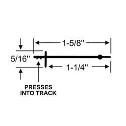 1-5/8" Press-In Slide-Out Wiper Weatherstrip - image 1