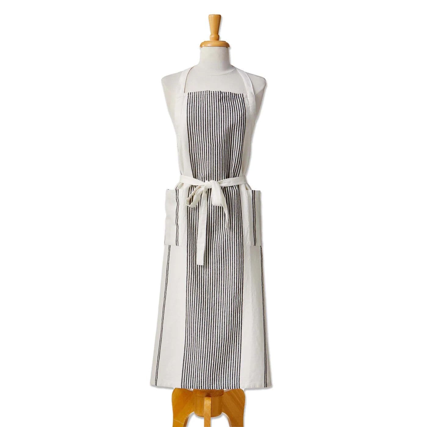 Black & Ivory Stripe Apron - image 1