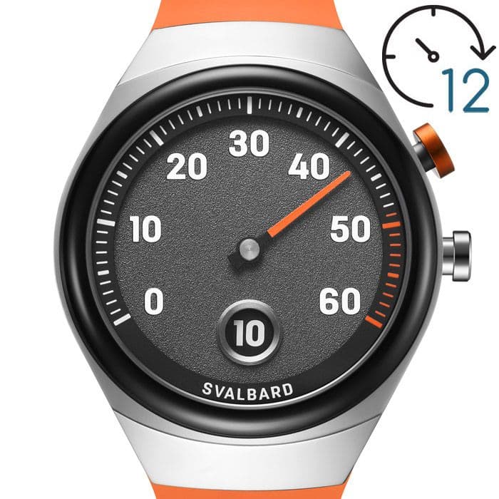 Jump Hour Watch with Retrograde Minutes Svalbard Time Travel HX11 - image 1