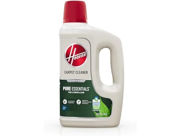 (4-Pack) Hoover Pure Essentials Carpet Cleaner Solution, 50 oz, Fresh Rain Scent, Plant-Based Formula - image 1