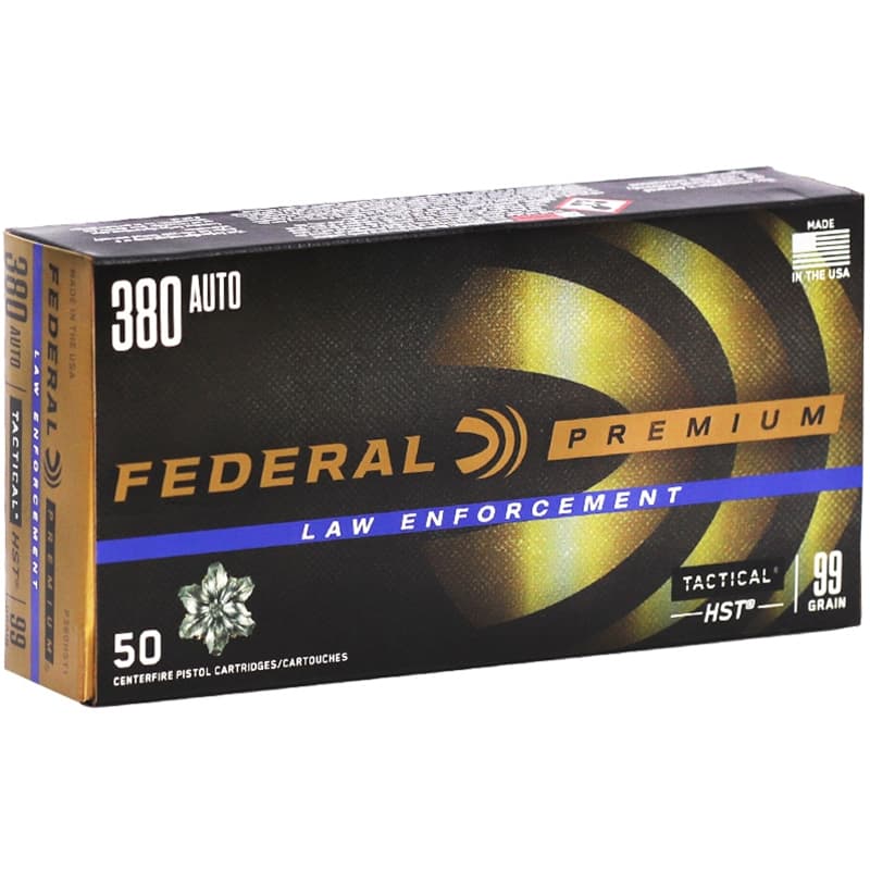 Federal Premium Law Enforcement HST 380 ACP AUTO Ammo 99 Grain Jacketed Hollow Point - image 1