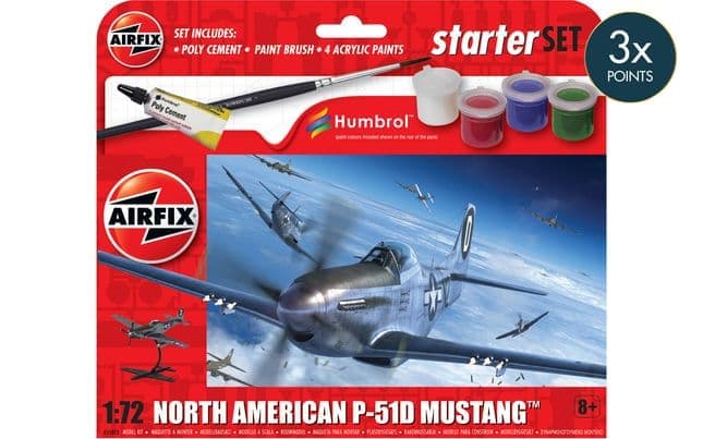 Airfix A55013 Starter Set - North American P-51D Mustang - image 1