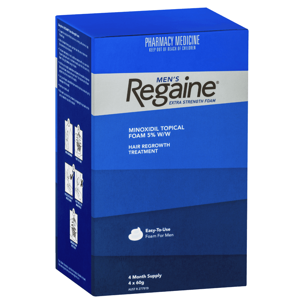 Regaine Men’s Extra Strength Foam Hair Regrowth Treatment 4 x 60g - image 1