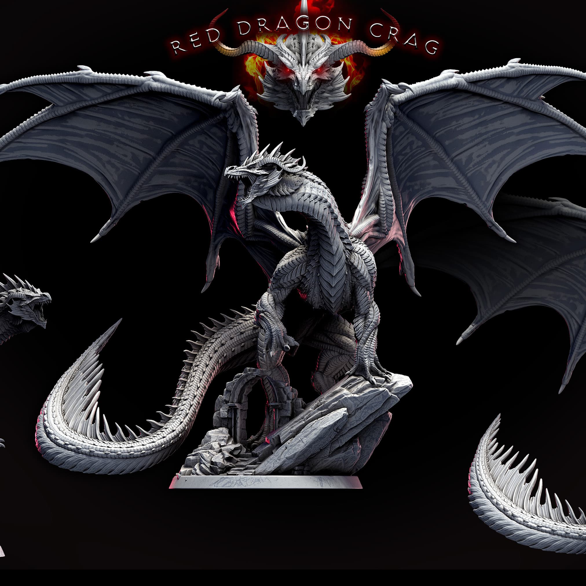 RED DRAGON (Young, Adolescent, Adult, Elder) (7 poses) - image 1