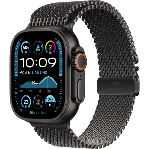 Apple Watch Ultra 2 (2024) 49mm Černý titan s černým titanovým milánským tahem M - image 1