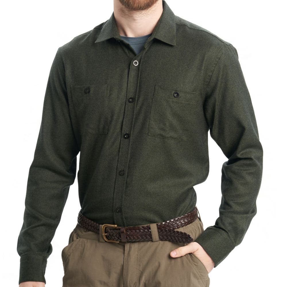 EDZ Merino Wool Flannel Shirt – Plain Colours - image 1