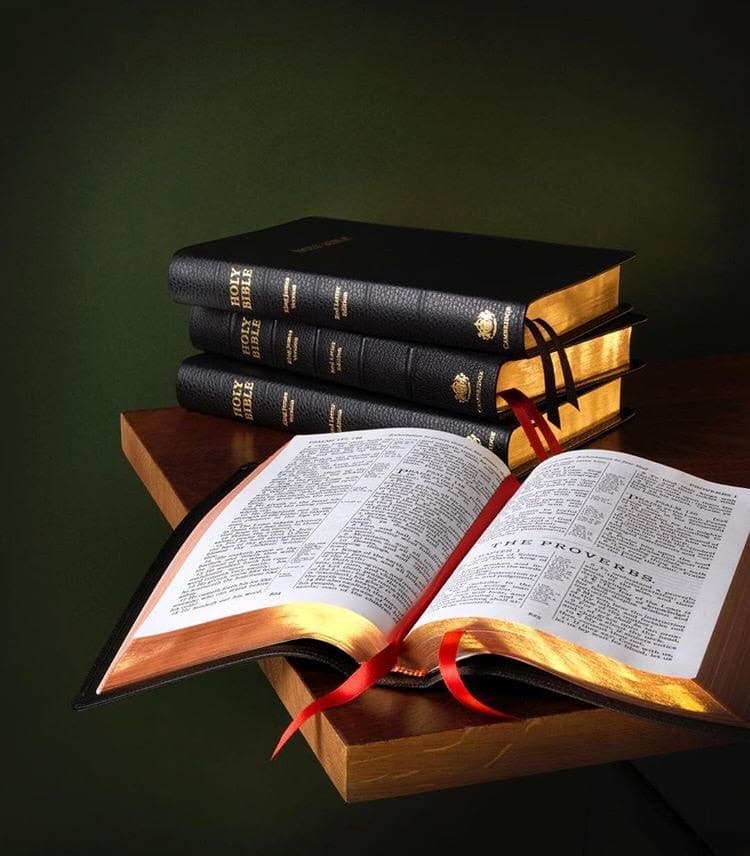 Cambridge Turquoise KJV Reference Bible, Black Goatskin - image 1