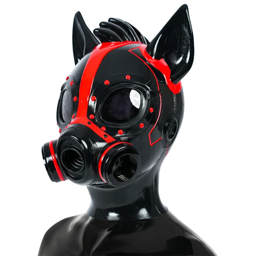 Silicone Obsidian Pony Hood With Gag - image 1