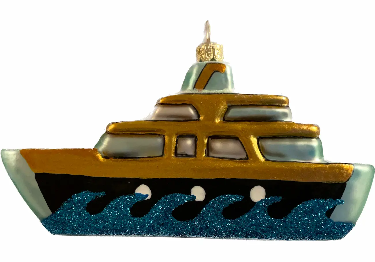 Yacht Christmas Ornament - image 1