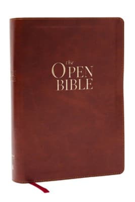 NKJV Open Bible, Comfort Print--soft leather-look, brown - image 1