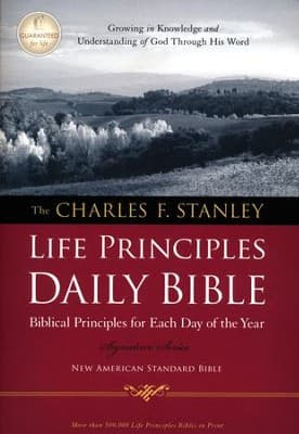 NASB Charles F. Stanley Life Principles Daily Bible, Softcover - image 1
