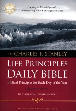 NASB Charles F. Stanley Life Principles Daily Bible, Softcover - image 1