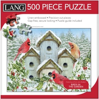 Cardinal Birdhouse, 500 Piece Jigsaw Puzzle by Jane Shasky - image 1