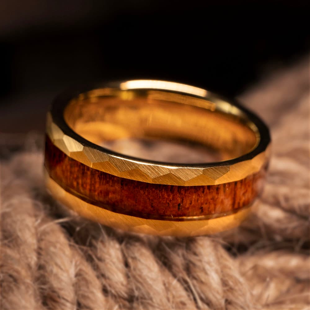 The Soldier Tungsten Carbide and Koa Wood Ring - image 1