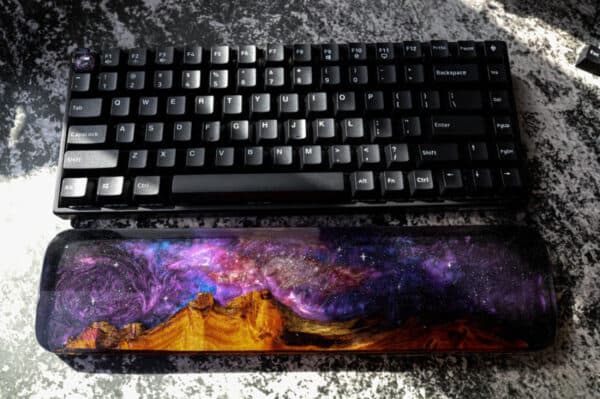 Galaxy resin and wood wrist rest - Hirosart - image 1