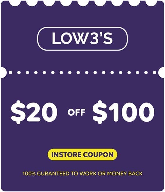 Lowes $20 Off $100 In-Store Coupon - image 1