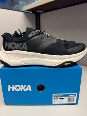 Hoka One One Men's Transport BKLB Vibram Bottom Medium Width brand New - image 1