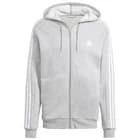 adidas Essentials Fleece 3Stripes Full Zip Hoodie Mens Small Grey Athletic - image 1