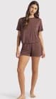Nuuds Pajama Short Set Chocolate Size M - image 1
