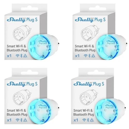 Shelly WLAN Smarte Steckdose Bluetooth Gen3 Intelligente Smart Steckdose 4ERPACK - image 1