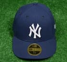 New Era NY Yankees 59FIFTY MLB Low Profile Fitted Hat Size 7 1/8 Navy Blue, New - image 1