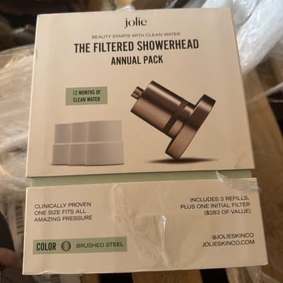 The Jolie Filtered Showerhead Bundle w/ Replacement Filters Brushed SS New (4A) - image 1