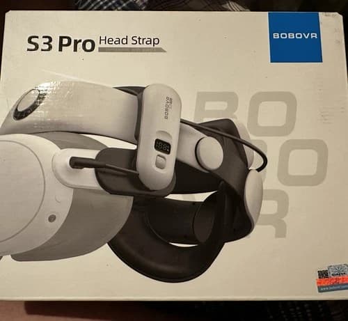 BOBOVR S3 Pro Head Strap for Meta Quest 3/3S, USB-C, White/Black - image 1