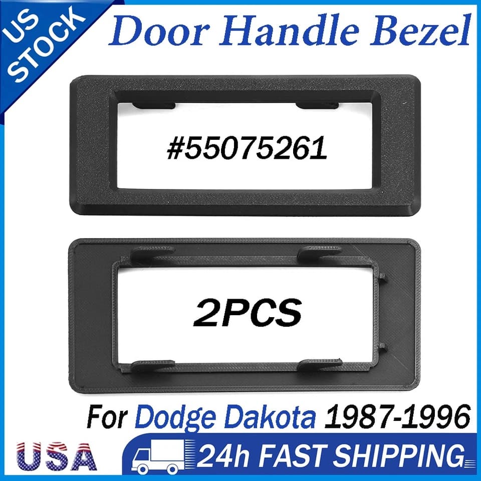Heavy Duty Set of 2 Interior Door Handle Trim Bezels for Dodge Dakota 1987-1996 - image 1