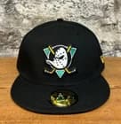 NEW ERA 59FIFTY NHL ANAHEIM DUCKS FITTED CAP BLACK AUTHENTIC NEW - image 1