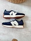 Size 9 - New Balance 327 Black White Gum W - image 1